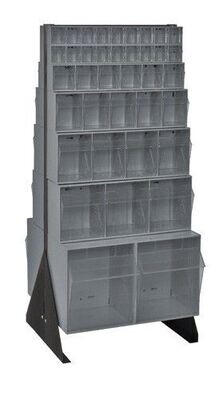 QFS248-76 - 48&quot; Tip-Out bin 2-sided frame w/bins