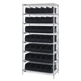 WR8-441 - Wire shelving with bins