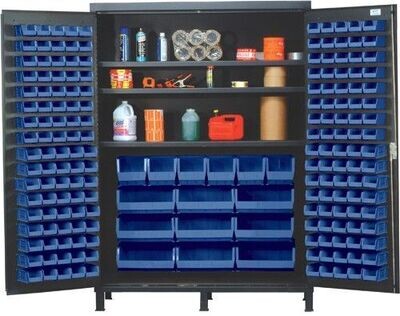 QSC-60S  60&quot; 14ga Steel Cabinet w/bins