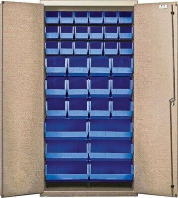 QSC-BG-36-FD - 36&quot; Ivory Steel Cabinet w/bins