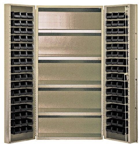 QSC-BG-36-96-4IS Ivory shelf cabinet w/door bins