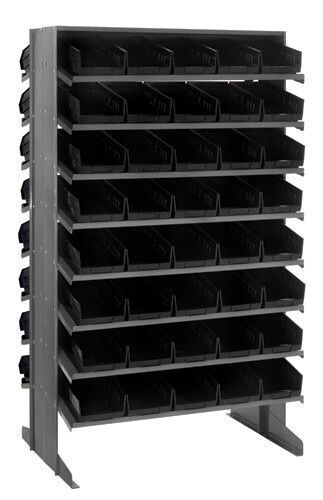 QPRD-102 Sloped double shelving w/QSB102, Colour: Black