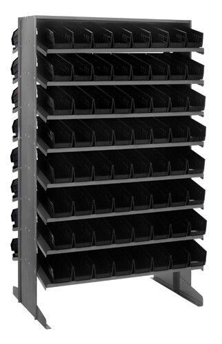 QPRD-101 Sloped double shelving w/QSB101, Colour: Black