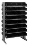 QPRD-107 Sloped double shelving w/QSB107, Colour: Black