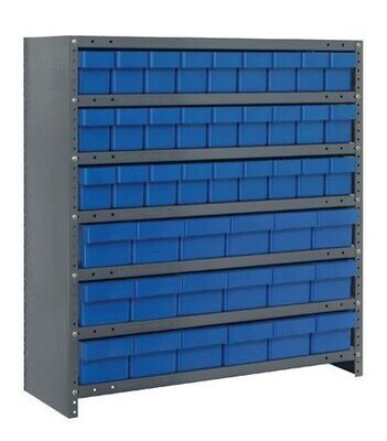 CL1839-624 Closed shelving w/QED602, QED604, Colour: Blue