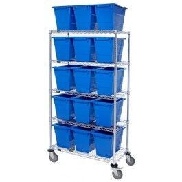 MWR5-1711-12 Mobile Wire shelving w/TUB1711-12