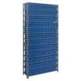 1875-624 - 18x36x75&quot; shelving w/QED mix bins, Colour: Blue