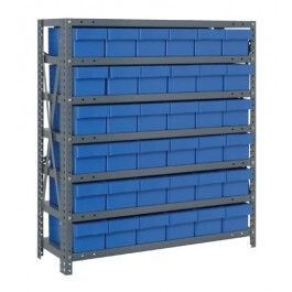 1239-601 - 12x36x39&quot; shelving w/QED601, Colour: Blue