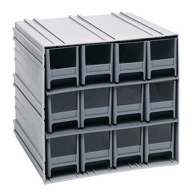 QIC-122 - 12 drawer interlocking cabinet, Colour: Grey