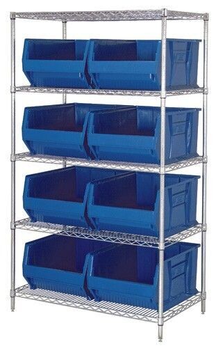 WR5-955 - Wire shelving with bins