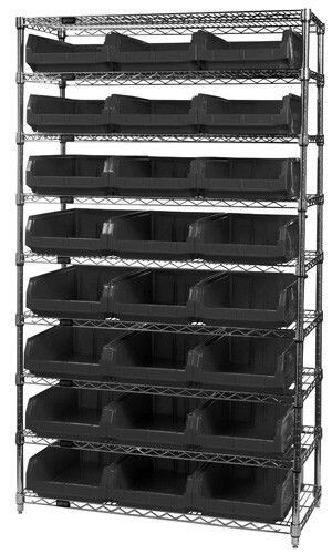 WR9-531 - Wire shelving w/QMS531, Colour: Black