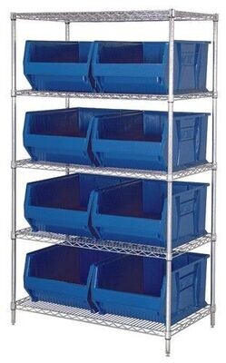 WR5-955 - Wire shelving w/QUS955 bins