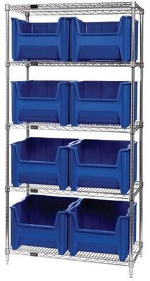 WR5-800 - Wire shelving w/QGH800 bins
