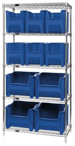 WR5-600800 - Wire shelving with bins