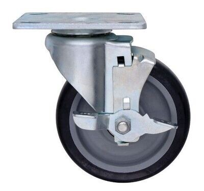 PT-PSB 5&quot; Swivel plate caster w/brake
