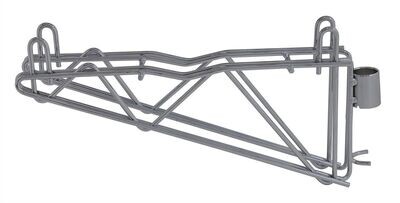 Double wire shelving cantilever Bracket. Post mount - Grey Epoxy