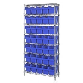 WR8-806 - Wire shelving with bins