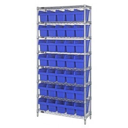 WR8-803 - Wire shelving w/QSB803 bins