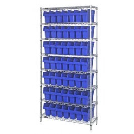 WR8-803 - Wire shelving with bins