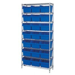 WR8-810 - Wire shelving with bins