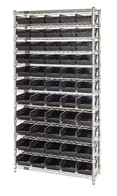 WR74-2472-110106 Wire shelving w/QSB110&amp;QSB106 bins