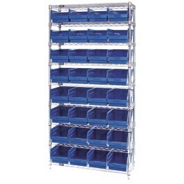 WR9-208 - Wire shelving with bins