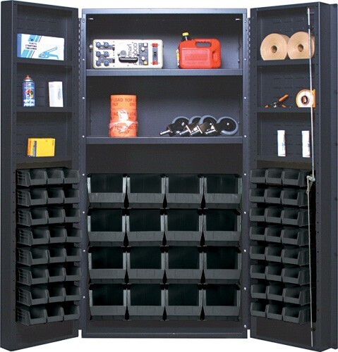 QSC-32-2S-6DS - 36" 14ga Steel Cabinet w/shelves + bins