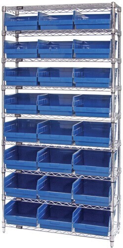 WR9-210 - Wire shelving with bins
