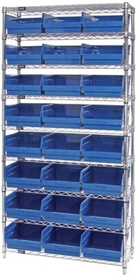 WR9-210 - Wire shelving w/QSB210 bins