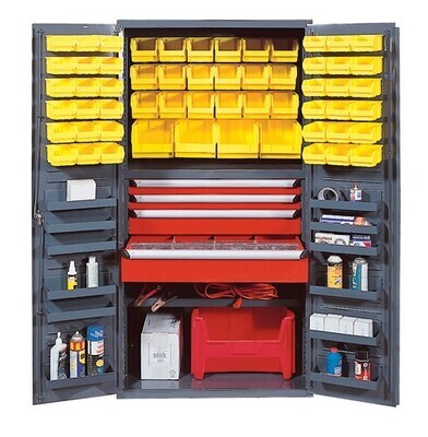 QSC-3672-4D  36&quot; 14ga Steel Cabinet w/bins