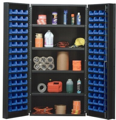 QSC-36-32-4IS  36&quot; 14ga Steel Cabinet w/shelves and bins