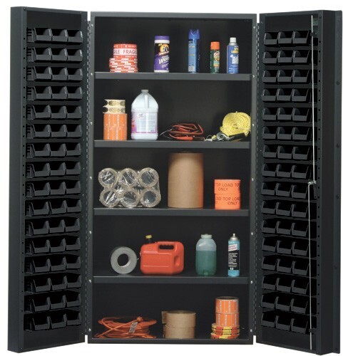 QSC-36-32-4IS - 36" 14ga Steel Cabinet w/shelves and bins