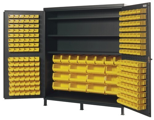 QSC-72S 72" 14ga Steel Cabinet w/bins