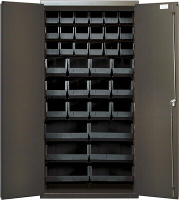QSC-36-FD  36&quot; 14ga Steel flat door Cabinet w/bins