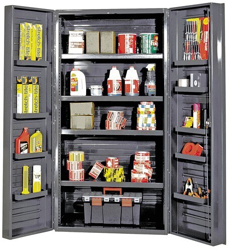 QSC-36-4IS-12DS  36&quot; 14ga Steel Cabinet w/shelves