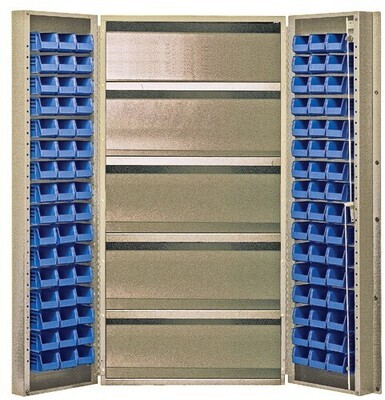 QSC-BG-36-32-4IS  36&quot; 14ga Ivory Steel Cabinet w/bins
