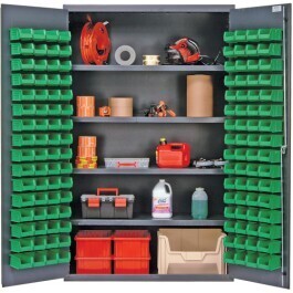 QSC-4803 - 48" 14ga Steel Cabinet w/shelves and bins