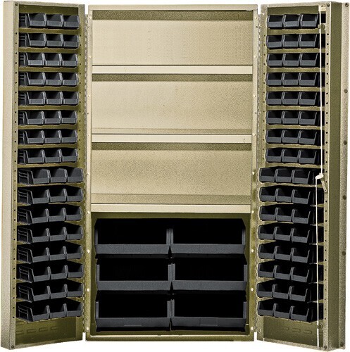 QSC-BG-36S-38 36" Ivory Steel Cabinet w/bins