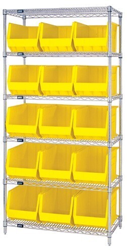 WR6-260 - Wire shelving with bins