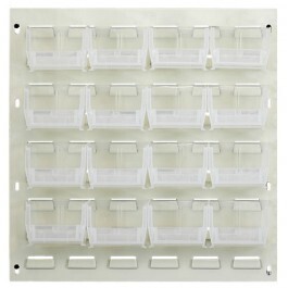 QLP-1819HC-210-16 - 18x19&quot; Louvered panel Ivory w/QUS210 bins