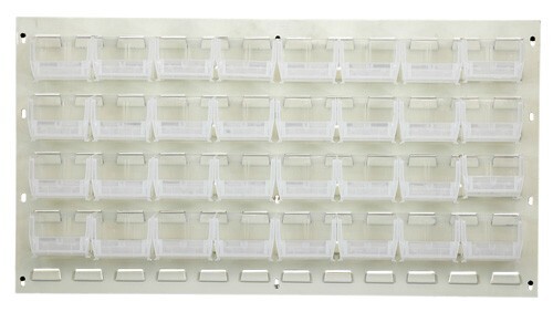 QLP-3619HC-220-32 - 36x19" Louvered panel Ivory w/QUS220 bins