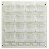 QLP-1819HC-220-16 - 18x19&quot; Louvered panel Ivory w/QUS220 bins