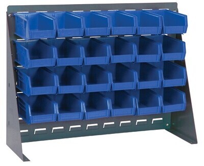 QBR-2721-210-24 - Louvered bench rack w/QUS210 bins