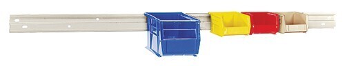 QRU-1WHC - Steel bin Rail Ivory