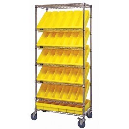 WRS-7-602 Wire sloped Cart w/QED602