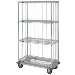 WIRE 3 SIDED SHELF CART MOBILE