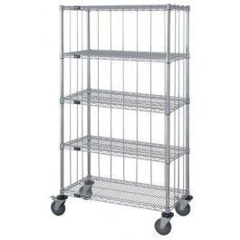 Wire 5 shelf Linen Cart, Part Number: M1836C46RE-5 - 18 x 36 x69&quot;