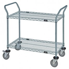 Utility Cart - 2 Grey Epoxy Wire shelves