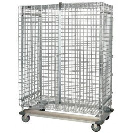 Wire Dolly based Mobile Security Cart - Chrome