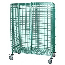 Wire Mobile Security Cart - Green Epoxy